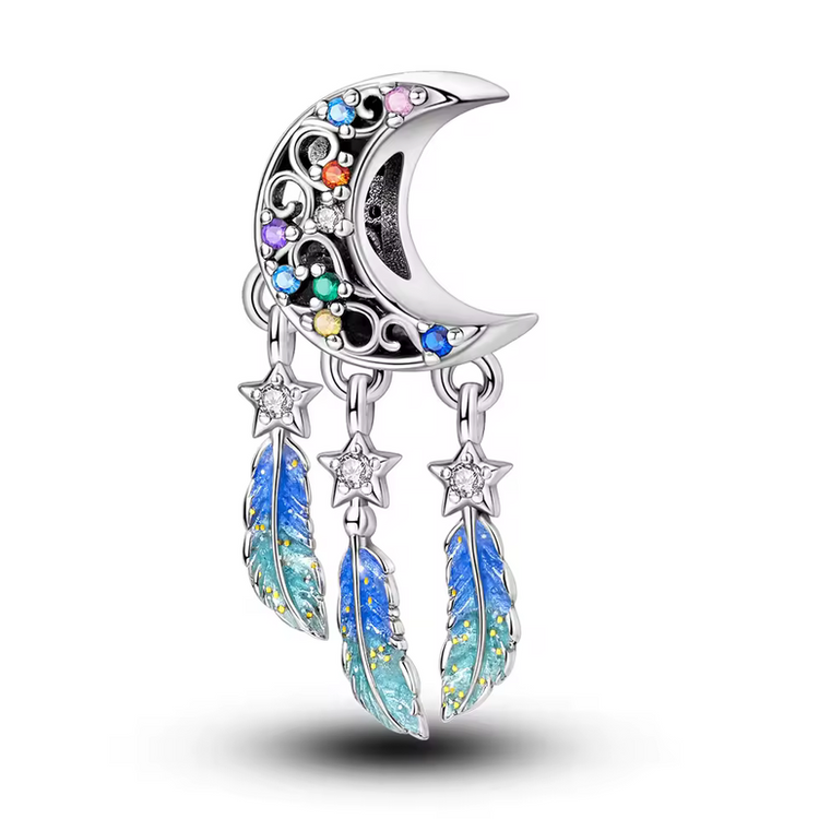 925 Silver Blue Zircon Charm Bead –  Bracelet Pendant