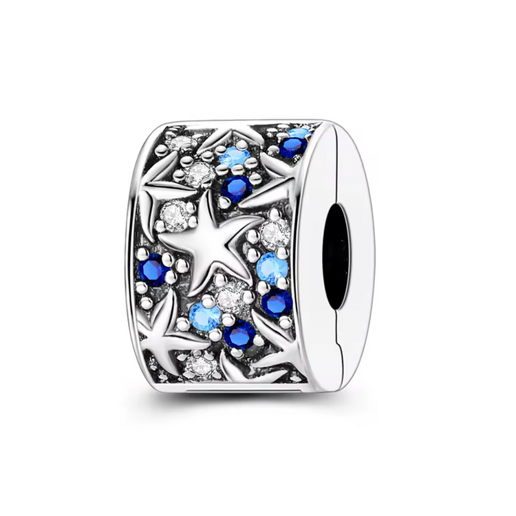 925 Silver Blue Zircon Charm Bead –  Bracelet Pendant