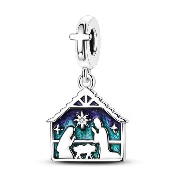 925 Silver Blue Zircon Charm Bead –  Bracelet Pendant