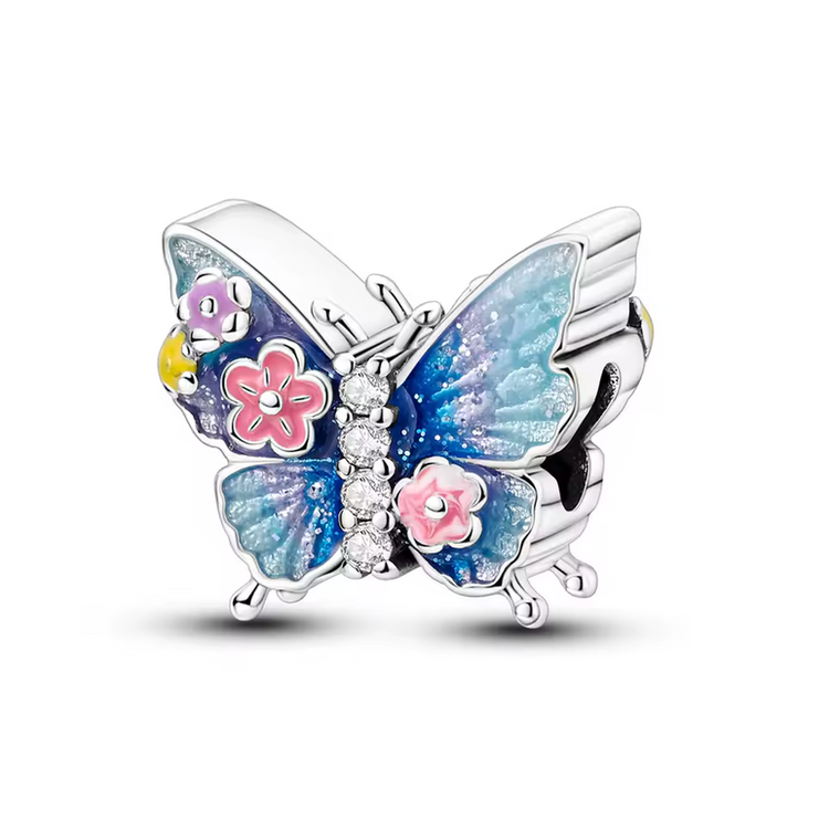925 Silver Blue Zircon Charm Bead –  Bracelet Pendant