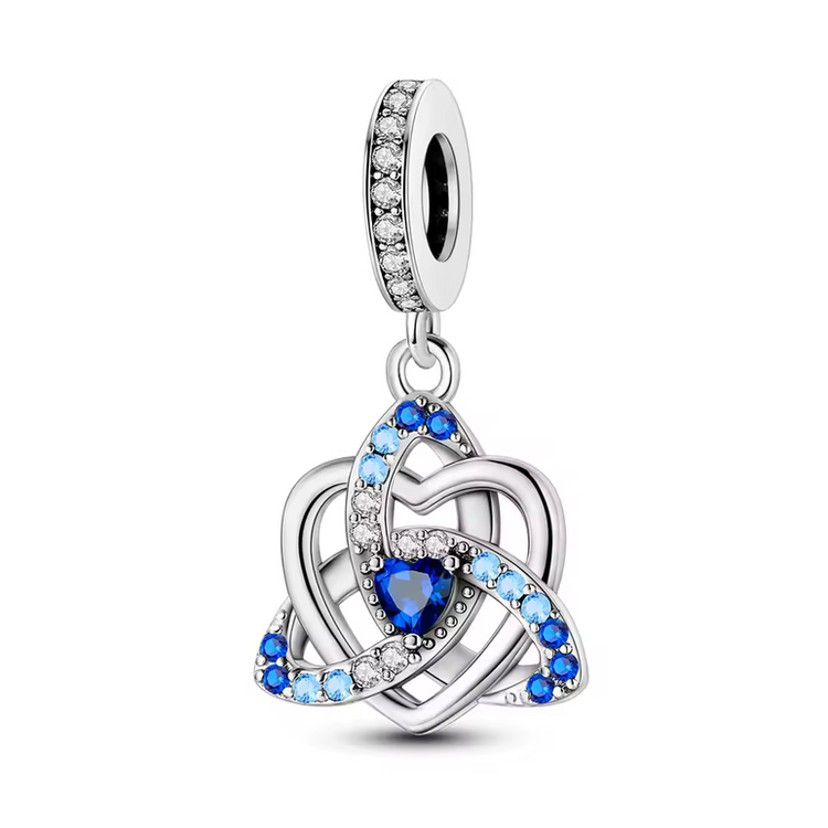 925 Silver Blue Zircon Charm Bead –  Bracelet Pendant