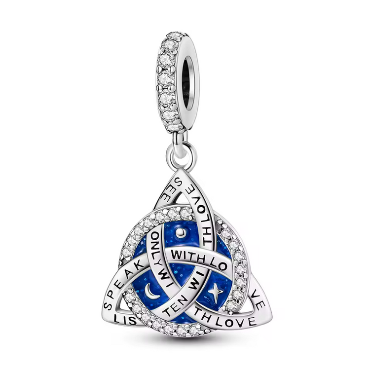 925 Silver Blue Zircon Charm Bead –  Bracelet Pendant