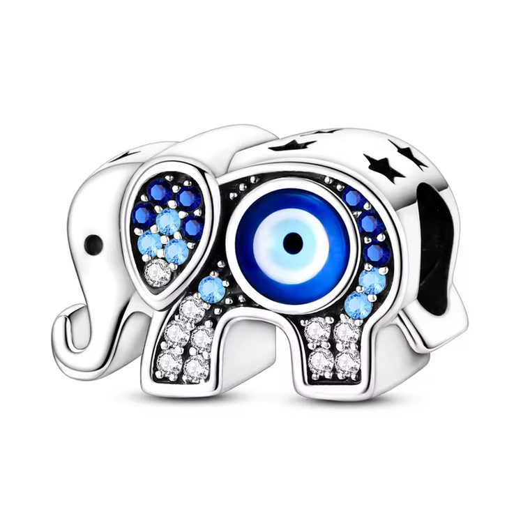 925 Silver Blue Zircon Charm Bead –  Bracelet Pendant
