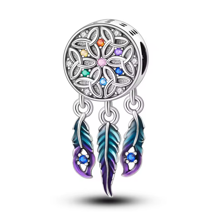 925 Silver Blue Zircon Charm Bead –  Bracelet Pendant