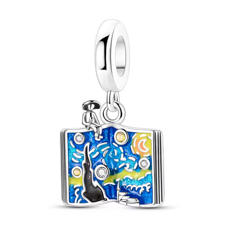 925 Silver Blue Zircon Charm Bead –  Bracelet Pendant