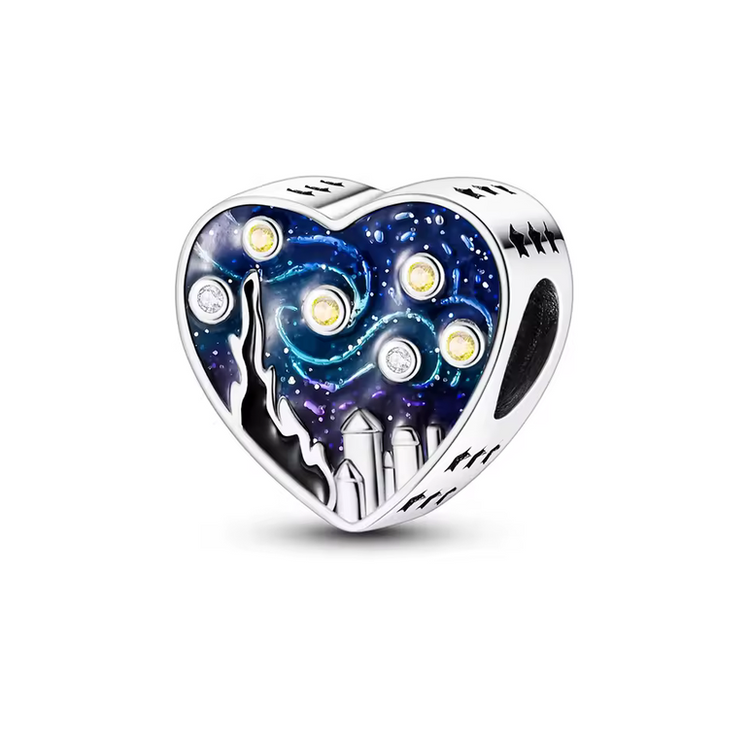 925 Silver Blue Zircon Charm Bead –  Bracelet Pendant