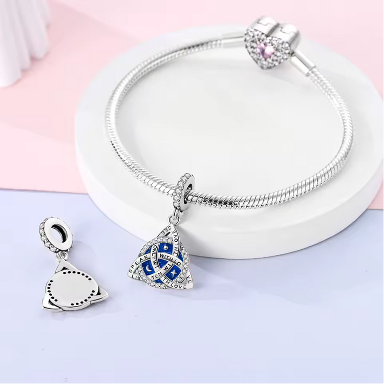 925 Silver Blue Zircon Charm Bead –  Bracelet Pendant