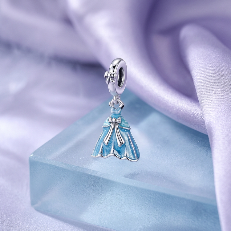 925 Silver Blue Zircon Charm Bead –  Bracelet Pendant