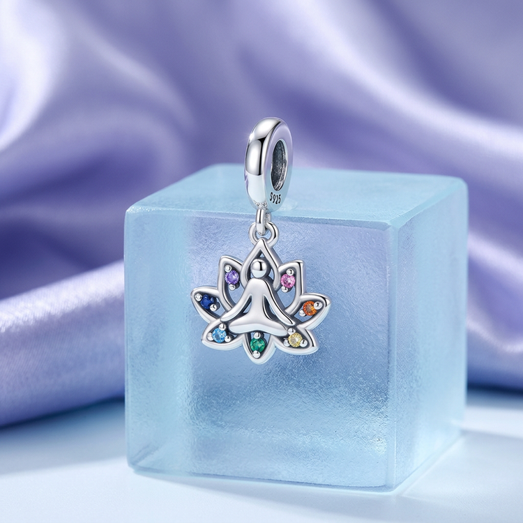 925 Sterling Silver Zircon Charm Bead