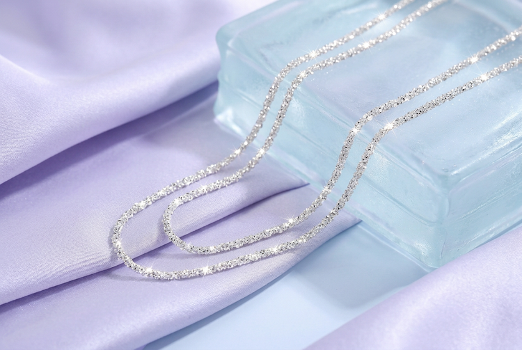 Celestial Shimmer Chain Necklace - 925 Silver Chain with Adjustable Length