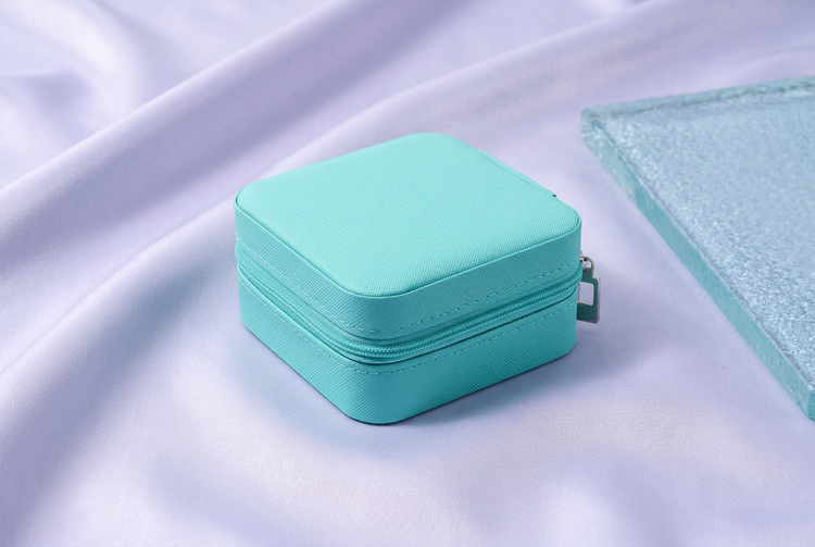 Compact Jewelry Storage Box - Premium PU Leather Organizer
