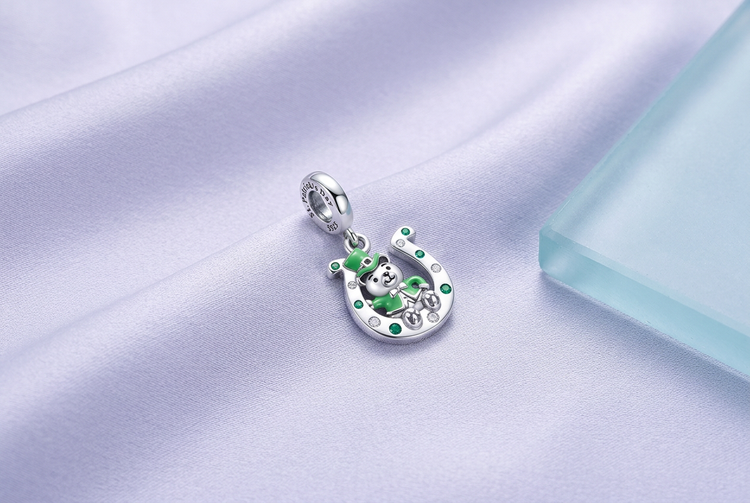 Lucky Charm Four-Leaf Clover Sterling Silver Pendant