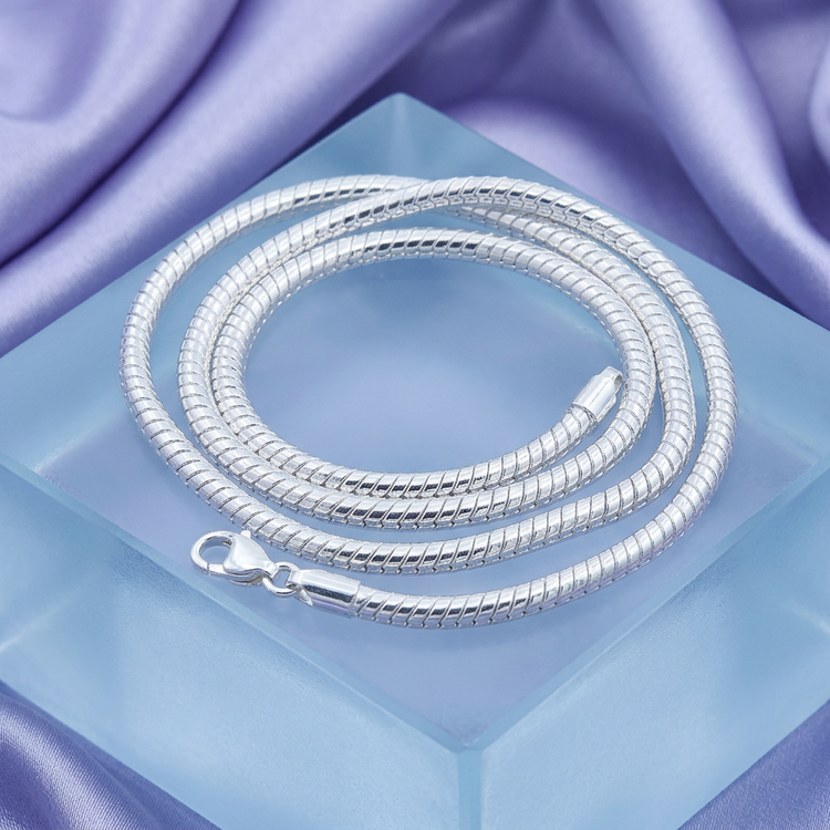 Sterling Silver Snake Chain Necklace - Timeless Elegance for Every Occasion